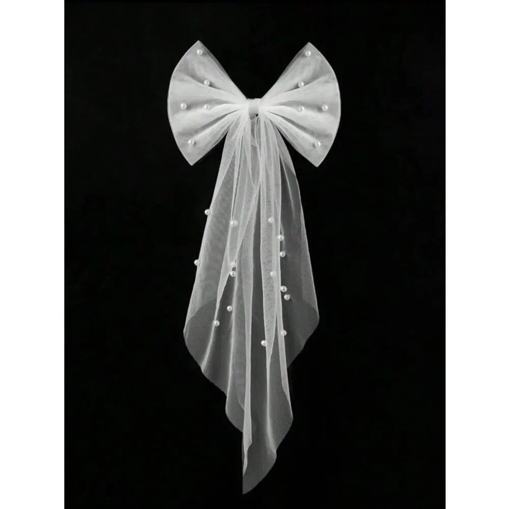 Pearl hair bow K46